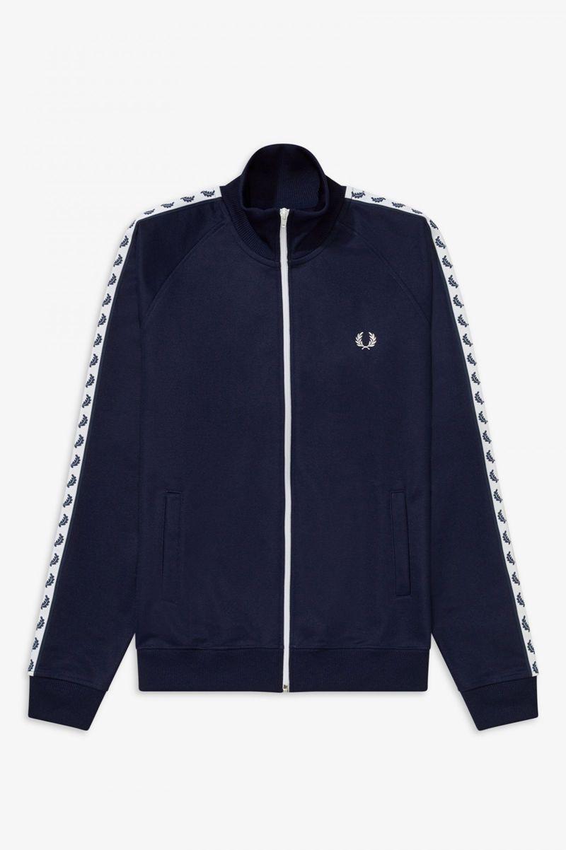 Geaca Barbati Fred Perry Taped Track Gri Inchis Albastri | RO 1258YXFU